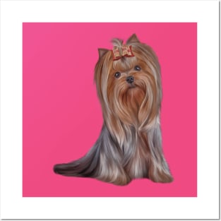 Drawing Yorkshire Terrier dog Posters and Art